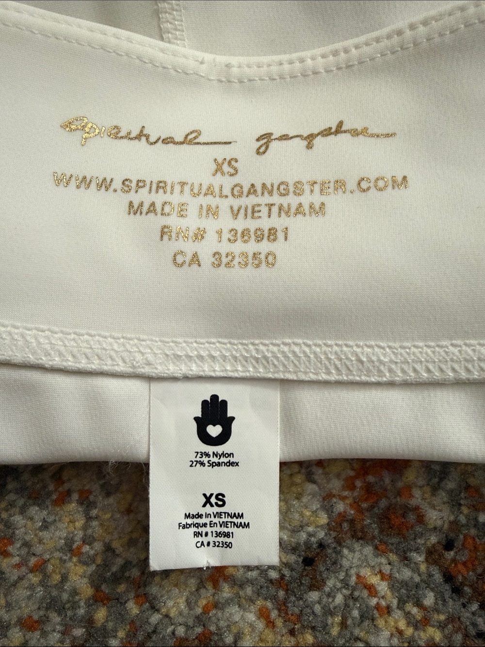 Custom Spiritual Gangster Rainbow Stripe Track Shorts - White - Size XS - Picture 4 of 6